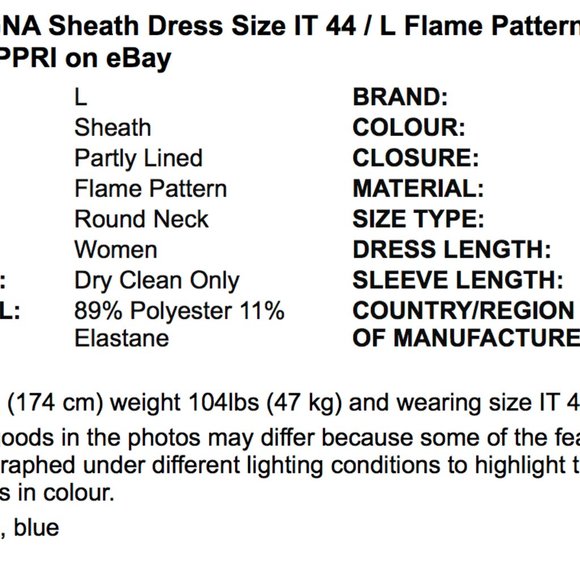 €725 MARCOBOLOGNA Sheath Dress Size IT 44 / L Flame Pattern Made in Italy - Picture 10 of 11